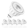 Boxlood MR16 LED Light Bulb Non Dimmable, 90% Energy Saving, 6000K Cool White (Daylight), 40 Degree, AC/DC 12V, 5 Watts, 50W Halogen Bulb Equivalent, GU5.3 Base, 6Pack