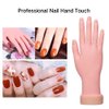 krofaue Practice Nail Tips Art Trainer Training Hand Tool Flexible Bendable Movable Fake Mannequin Left Hands Manicure Tool（Different Hand Sizes ）