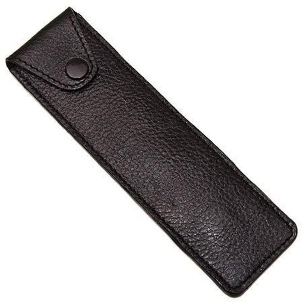 Parker Genuine Leather Protective/Travel Case for Straight, Shavette and Barber Razors - Felt Lined