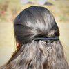 Parcelona French 4 Inches Long and Thin Celluloid Tortoise Shell Hair Clip Barrette by Parcelona