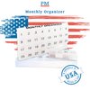 Monthly Pill Organizer | 31 compartments, 1 per Day, 4 Week Full Month 31 Day Pill Organizer | Includes Tray and 8 Removable compartments