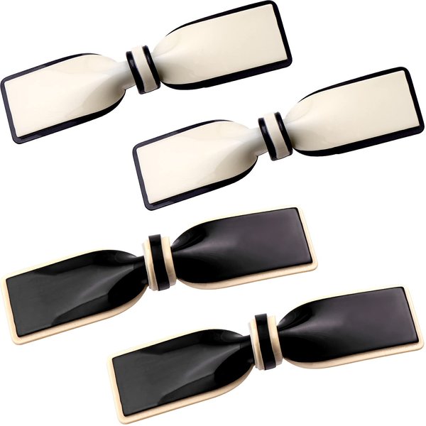4 PCS Bow Resin Hair Clips 2.45 inch, PAGOW Kawaii Metal Alligator Hairpins, Teeth Bow Hair Clips, Metal Snap Matte Hairpins Hair Accessories For Hairdressing Salon Hairdresser,Women, Girls