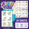 EMOME 204 Styles Luminous Temporary Tattoos for Girls, Kids Tattoo Stickers Pre-cut and Waterproof, Glows Party Favors Accessories Bulk Special for Girls Birthday Party Decorations