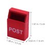 Toyvian 1:12 Scale Mini Mailbox Toy, Dollhouse Wooden Postbox Miniature Newspaper Ornaments Mini Envelope Model Dollhouse Furniture Accessories