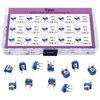 Taiss 15 Values 100-2M Ohm Variable Resistor Potentiometer 6mm Potentiometer Assortment Kit with Transparent Plastic Box