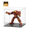LASOA Acrylic Display Case for Collectibles, Alternative Glass Display Box with Black Base and Lid, Self-Assembly Clear Storage Showcase for Figurine Memorabilia (6x6x6inch;15x15x15cm)