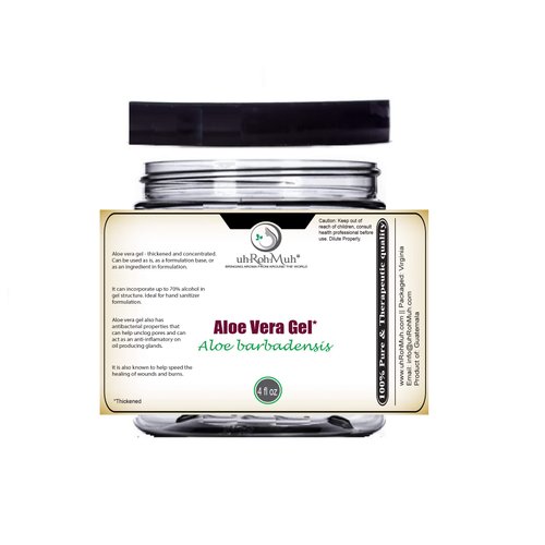 uh*Roh*Muh 100% Pure Aloe Vera Gel - Thick, Natural Aloe Gel | Sourced from Guatemala & Packaged in USA 4oz