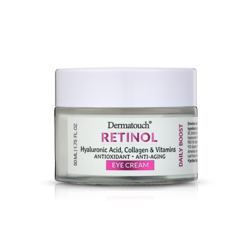 DERMATOUCH Retinol Eye Cream, 1.75 oz - Hyaluronic Acid, Peptides & Vitamins - Made in America