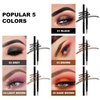 AMAKO Automatic Twin Eyebrow Pencil Waterproof Smudge-proof Triangle Eyebrow Pencil Duo with Brush (Pack of 1, 04#Light brown)
