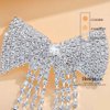 Fdesigner Crystal Bow Hair Clips Wedding Bride Hair Comb Bowknot Hair Barrette Silver Rhinestone Bows Hair Jewelry Sparkly Women Hair Accessories for Party Prom Gift (Clips-Dainty)