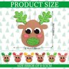 Poen 24 Pcs Christmas Foam Reindeer Craft Kit for Kids DIY Christmas Elk Decorations for Christmas Tree Decorations Classroom Activities Holiday Party Supplies, 6 Different Designs