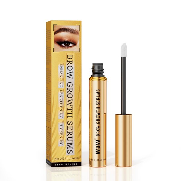 W3W 4ml Eyebrow Growth Serum for Natural Brow Looks Brow Serum for Thicker Longer Fuller Eyebrow No-Irritating