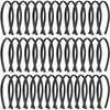 Duufin 40 Pieces Satin Headbands Black Thin Headband Satin Coverd Plain Headband 1cm Craft DIY Headband Black Satin Hair Headbands for Girls and Women