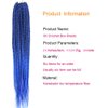 Mayloss 6 Packs/Lot (14/18/24/30) inch 1cm 20 Strands/Pack Thin 3X Box Braid Crochet Hair Extensionin Diameter 3X Synthetic Braid Hair Extensions Crochet Braids Hair Color(24Inch T1B/blue)