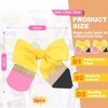 WRBAJIS 2Pcs Back to School Pencil Hair Clips Yellow Bow Hair Barrettes for Women Cute Ribbon Hair Bows Hair Accessories Girls Toddlers for First Day of School Welcome Party Favor