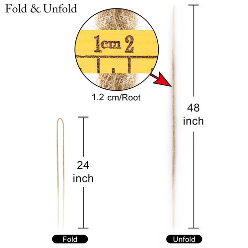 Aguacor Straight Dreadlocks Synthetic Double Ended Dreadlock Extensions 24inches 5 Strands Width 1.2cm Soft Light Brown to Blonde DE Dreadlock Extensions for Women (5 Strands, 27/613)