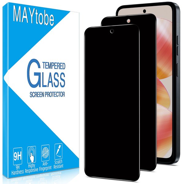 MAYtobe [2-Pack Privacy Screen Protector Designed for Motorola Moto G Power 5G 2025 Tempered Glass, Anti Spy, No Bubbles, Anti Scratch, Easy to Install