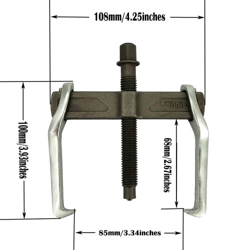 MANNIFEN 2 Jaw Puller, 2 Claw Gears Puller for Removal of Pulley Flywheel Bearing,Small Gear Puller (4inches)