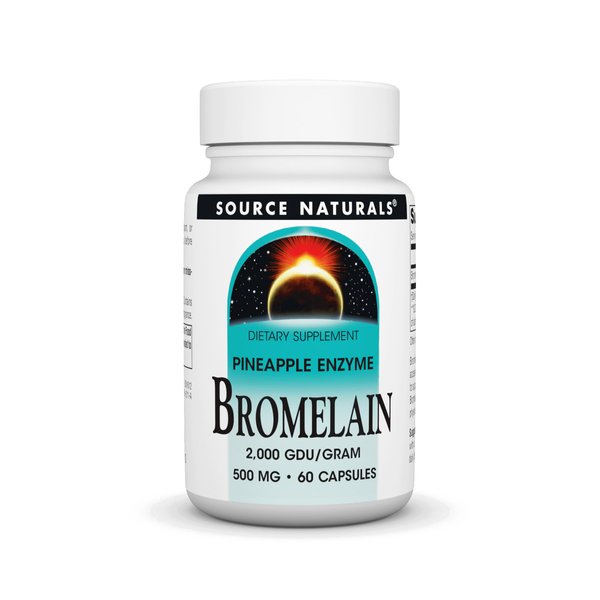 Source Naturals Bromelain 500 mg Pineapple Enzyme Caps, 60 ct
