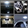 Everbright 4-Pack White Led Panel Dome Light Lamp, COB 48-SMD Led Interior Car Lights Auto Led Dome Lights Interior with T10 /BA9S/ Festoon Adapters, DC-12V