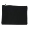 Blank Black 100% Cotton Canvas Makeup Bag With Zipper 9x6 Cosmetic Pouch Bulk - Single