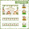 Safari Jungle Baby Shower Decorations, 150 Pcs a Wild One is on the Way Party Supplies Decor for Boy Girl Showers with Banners Cupcakes Wrappers Backdrop Tablecloth Centerpieces
