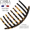 Camila Paris CP3159 French Handmade Side Comb Rounded, Tokyo, French Twist Hair Combs Decorative, Strong Hold Hair Clips for Women Bun Chignon Up-Do Styling Girls Hair Accessories Made in France