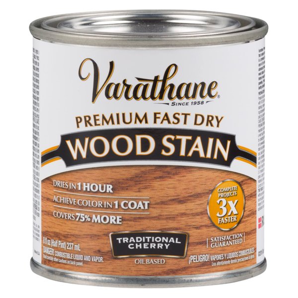 Varathane 262027 Varathane-262027 Premium Fast Dry Wood Stain, Half Pint, Traditional Cherry, 8 Fl Oz