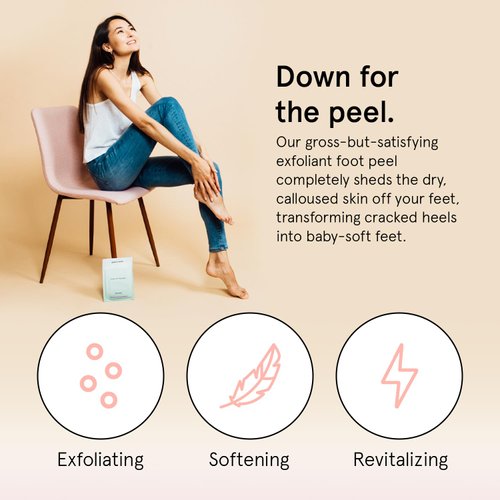 grace & stella Award-Winning Foot Peeling Mask - Foot Peel Masks (2 Pairs, Lavender) - Moisturizing Foot Masks That Remove Dead Skin, Exfoliating Foot Mask for Dry Cracked Feet, Feet Peeling Mask