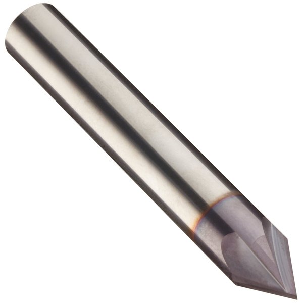 Niagara Cutter - CM460-0.250-D1-C.0-Z4 17004748 Carbide Chamfering Mill, TiAlN Coated, 4 Flutes, 60 Degree Chamfer End, 3/16' Cut Cutting Length, 1/4' Diameter
