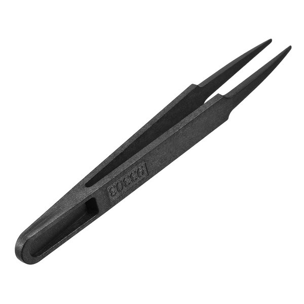 uxcell Plastic Anti-static Tweezers, Precision Point Tip for Jewelry Craft DIY Beauty Electronics Repair Tool Black