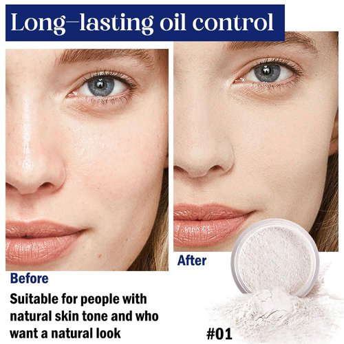 Oil Control Setting powder, Sebum Drying Powder, Waterproof, sweat-proof, oil-controlling and long-lasting with 80% Mineral, Long Lasting for Setting (01, 1)