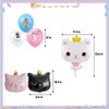 JOPARY Cat Themed Birthday Party Decorations Supplies for Kids Girl, Including Happy Birthday Banners Cat Aluminum Film Balloons Cupcakes Topper Cat Balloons for Pet Cat Parties and Kids' Birthdays