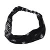 Motique Accessories Black Wide and Stretchy Bandana Headwrap