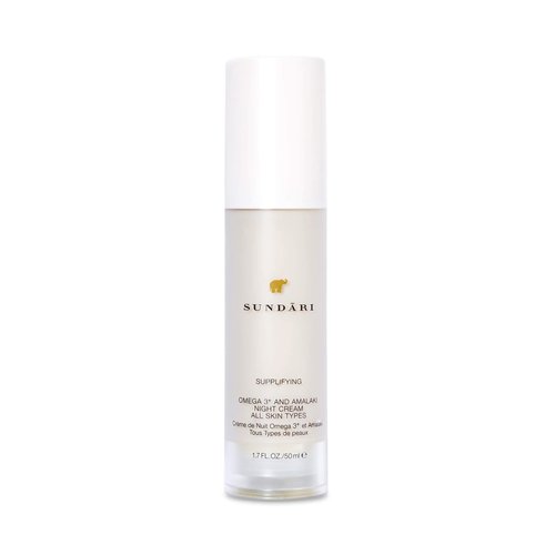 SUNDARI Omega 3+ and Amalaki Night Cream, 1.7 Fl Oz, Deeply Nourishing Formula rich in Vitamin C, Herbal Extracts for Hydrated and Brighter Skin