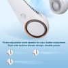 CIVPOWER Neck Fan: Portable Personal Neck Cooling Rechargeable Bladeless Fan - Hands Free 3 Speed 4000 mAh Battery USB Operated Wearable Headphone Design - for Men Women Outdoor Indoor White