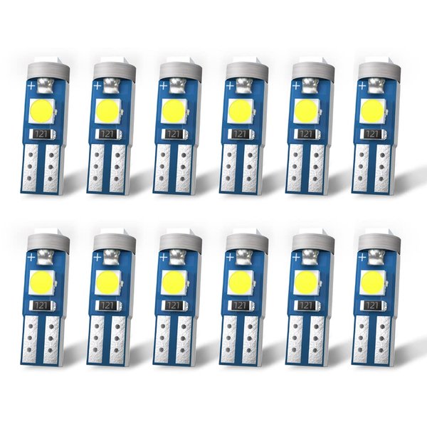 Nanpoku T5 LED Bulbs 74 73 37 2721 LED Bulb Canbus Error Free for Auto Car Dashboard Dash Instrument Panel Gauge Cluster Indicator Lights Lamp(White)