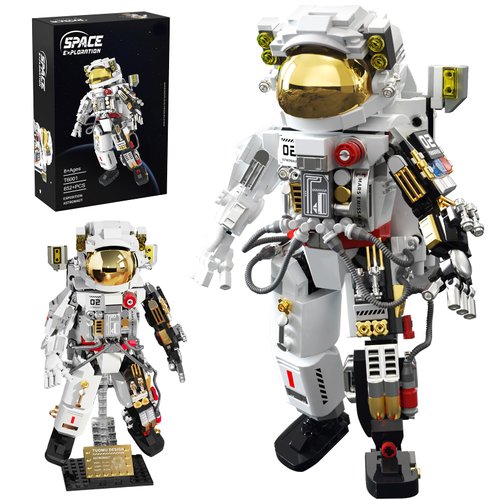 okk Space Astronaut Building Set, Space Toy for Kids, Collectible Astronaut Toy with Display Stand, Creative Space Exploration Astronaut Building Kit Gifts for Adults Boys Girls (652 Pieces)