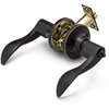 Berlin Modisch Entrance Lever Door Handle [Lock with Two Keys] for Office or Front Door with a Oil Rubbed Bronze Finish, Reversible for Right & Left Side, Entry Lever Classic Series