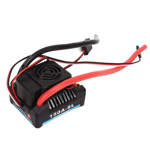 Diydeg 150A Brushless ESC, Waterproof Electric Speed Controller Compatible with Sensorless Brushless Motors with Multiple Protections, Easy Programming RC ESC for 1/8 RC Car Truck