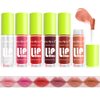 6 Color Lip Gloss Set, Soft and Smooth Lip Gloss Set,Transparent and Luminous Lip Gloss, Moisturizing and Moisturizing Lip Makeup, Non Stick Fat Oil Lip Gloss