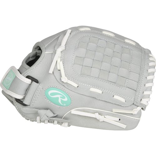 Rawlings girls 11.5 inch Softball Glove, Teal/Grey/White, US