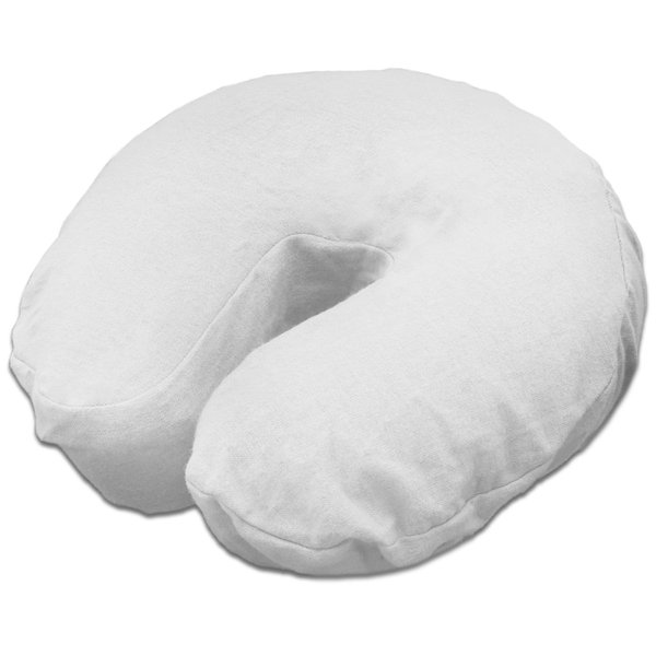 Body Linen Comfort Flannel Face Rest Covers for Massage Tables (White, 1 Pack) - Soft, Durable and Light 100% Cotton Flannel Face Cradle Covers
