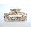 Generic Rectangle gray abalone sea shell effect hair claw clamp clip fine thin hair