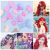 YARIEW 6 Pcs Mermaid Hair Clips for Girls Pearl Hair Clips Glitter Fish Tail Mermaid Hair Accessories Glitter Hair Barrettes for Little Girls Mermaid Birthday Decorations