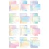 Better Office Products Mini Stationery Set, 100 Piece Set (50 Lined Watercolor Sheets + 50 Matching Envelopes), 5.5 x 8.25 inch, 12 Unique Designs, Double Sided Printing, One Side Lined Paper,