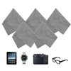 ECO-FUSED Microfiber Cleaning Cloth - 6 x 7 Blue/Grey Microfiber Cloth with White Cleaning Cloth - 12 Pack Microfiber Cleaning Cloth for Glasses & Camera Lens