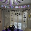 Wednesday Theme Party Banner Decorations, Glitter Full of Mondays Be a Wednesday Party Banner for Kids Birthday Party Decorations Gothic Birthday Banner for Wednesday Party Girls Cool Party Supplies
