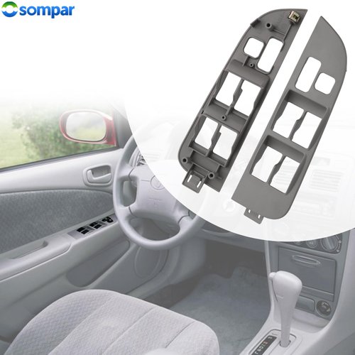 Osompar Driver Master Power Door Window Switch Bezel Trim (Tan) Compatible with 1998-2002 Toyota Corolla