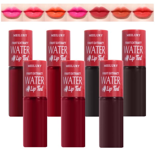 QIUFSSE 7 Colors Korean Lip Tint Stain Set Long-lasting Waterproof Velvet Lip Tint Moisturizing Lip Gloss Set，Multi-Use Lip and Cheek Tint for Women Daily Lip Makeup